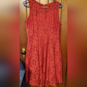Red lace dress size 12
